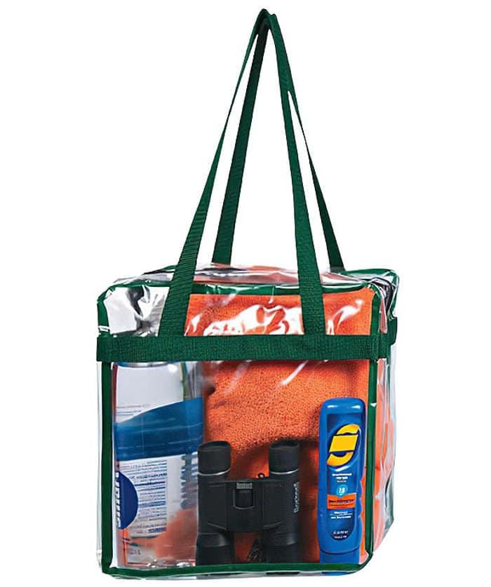 Custom Design Clear Lunch Bag with handle and zipper